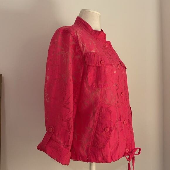 *Like New* Ruby Rd Pink Bolero-Type Jacket, 3/4 Length Sleeve | Size 14 - Picture 6 of 9